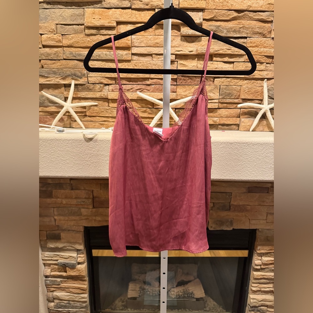 Melrose and Market Dusty Rose Lace Trim Cami